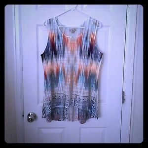 LIVE & LET LIVE NEW Multicolored Top Petite Large